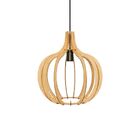 Pendente Redondo 1 Lâmpada Marrom Round Luz Vita