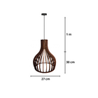 Pendente Redondo 1 Lmpada MDF Nogueira Ballon