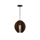 Pendente Redondo 1 Lmpada MDF Nogueira Orbit