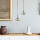 Pendente 1 Lâmpada Prata e Incolor Vidro Potae Inspire