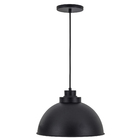 Pendente 1 Lâmpada Preto Alumínio e Aço Hitech Attena