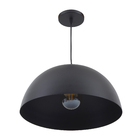 Pendente Redondo 1 Lâmpada Metal Preto Aroon Luz Vita