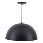 Pendente Redondo 1 Lâmpada Metal Preto Aroon Luz Vita