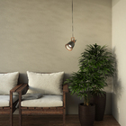 Pendente 1 Lâmpada Preto e Laranja Metal Abu Inspire