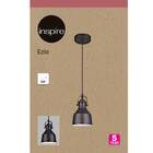 Pendente Cone 1 Lâmpada Metal Preto Ézio Inspire