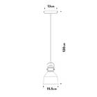 Pendente Cone 1 Lâmpada Metal Preto Ézio Inspire