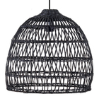 Pendente 1 lâmpada Preto Fibra e Aço Suthep Lumicentro