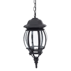 Pendente 1 Lâmpada Metal e Vidro Preto Lille 46 cm Biancoluce