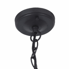 Pendente Sextavado 1 Lâmpada Metal e Vidro Preto London Biancoluce