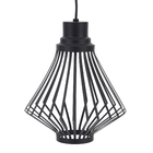 Pendente Cônico 1 Lâmpada Metal Preto Mandarim Metaldomado