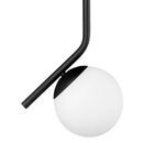 Pendente 1 Lâmpada Preto Metal Dreams Curve LLUM Bronzearte