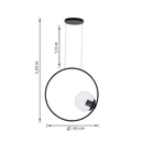 Pendente Redondo 1 Lâmpada Metal Preto Metaldomado