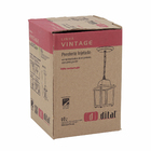 Pendente 1 Lâmpada Plástico Preto Modena Dital