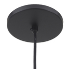 Pendente Globo 1 Lâmpada Vidro e Metal Preto Moon Auremar