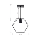 Pendente 1 Lâmpada Metal Preto Pendente