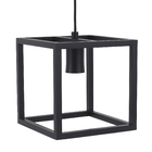 Pendente Retangular 1 Lâmpada Metal Preto Quadrado Pantoja & Carmona