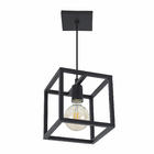 Pendente Retangular 1 Lâmpada Metal Preto Quadrado Pantoja & Carmona