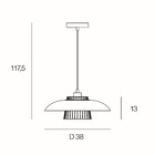 Pendente Cilíndrico 1 Lâmpada Aço Preto Sitio Inspire