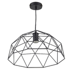 Pendente Aramado 1 Lâmpada Metal Preto Wireframe Inspire