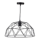 Pendente Aramado 1 Lâmpada Metal Preto Wireframe Inspire