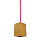 Pendente 1 Lâmpada Rosa Madeira Espaço Luz