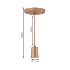 Pendente Tubo 1 Lâmpada Metal Rosa Uno Attena Iluminação