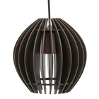 Pendente 1 Lâmpada Tabaco Madeira Orbit Luz Vita