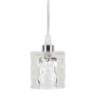 Pendente Quadrado 1 Lâmpada Vidro Transparente Casual e Decorativo LLUM Bronzearte