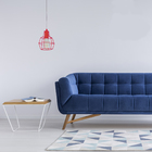 Pendente 1 Lâmpada Vermelho Krom Inspire