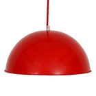 Pendente 1 Lâmpada Vermelho Metal Meia Lua Inspire