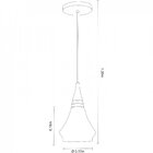 Pendente 1l 17cm Flow Piramidal Madelustre Castanho/dourado