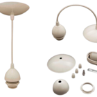 Pendente 1m Branco Alumínio Completo E27 Bivolt