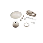 Pendente 1m Branco Alumínio Completo E27 Bivolt