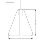 Pendente 1xe27 Delta Taschibra Preto Fosco