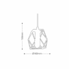 Pendente 1xe27 Escala Taschibra Cobre