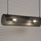 Pendente Cilíndrico 2 Lâmpada Ferro Preto Carmid Inspire