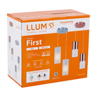 Pendente Redondo 2 Lâmpadas Vidro Branco First Difusor LLUM Bronzearte