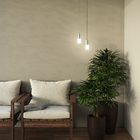 Pendente 2 Lâmpadas Cinza Metal e Vidro First Difusor LLUM Bronzearte