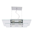 Pendente 2 Lâmpadas Cinza Vidro Spacial 140 Pantoja&Carmona