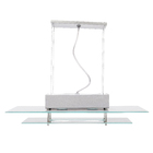 Pendente 2 Lâmpadas Cinza Vidro Spacial 140 Pantoja&Carmona