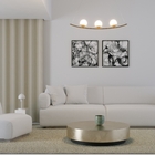 Pendente Redondo 3 Lâmpadas Vidro Dourado Casual e Decorativo LLUM Bronzearte