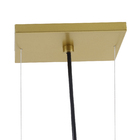 Pendente Linear 3 Lâmpadas Metal Dourado Pendente