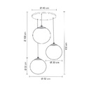 Pendente 3 Lâmpadas Esphera Madelustre