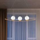 Pendente 3 Lâmpadas Gold Metal Arco Dreams LLUM Bronzearte