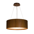 Pendente Cilndrico 3 Lmpadas Madeira Imbuia Home Center