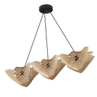 Pendente 3 Lâmpadas Madeira Marrom Três Marias Ilux