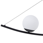 Pendente Redondo 3 Lâmpadas Vidro Preto Casual e Decorativo LLUM Bronzearte