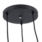 Pendente Linear 3 Lâmpadas Metal Preto Casual e Decorativo LLUM Bronzearte