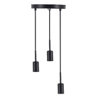 Pendente Linear 3 Lâmpadas Metal Preto Casual e Decorativo LLUM Bronzearte