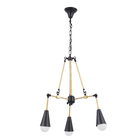 Pendente 3 Lâmpadas Preto Metal Chicago Lumicentro